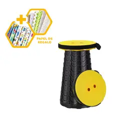 RYBIU IMPORT - Silla Portatil en Tono Amarillo Y+Papel de Regalo