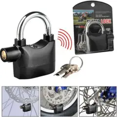 GENERICO - CANDADO CON ALARMA 110 DB PARA MOTO, ESCOOTER, BICICLETA