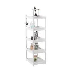 GENERICO - Pack2 Estante Plegable con 4 Niveles en Tono Blanco