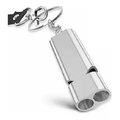 GENERICO - Silbato bitonal aluminio supervivencia emergencia