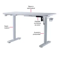 OFIDEAS - Escritorio Inteligente Regulable Up Premium Blanco