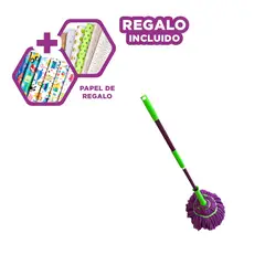 GENERICO - Trapeador para Bano en Color Verde Y+Papel de Regalo