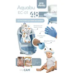 CAM - BAÑERA AQUABU 48 LITROS CELESTE ACCESORIOS