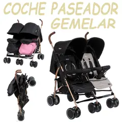 EBABY - Nuevo Coche Paseador Gemelar Twinease -Beige