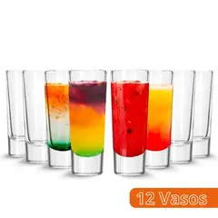 PENTHA - Vaso Shot Vidrio 28ml Prácticos y Resistentes 12 Unidades