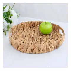 GENERICO - Pack2 Cesta Tejida para Mesa Natural Y+Regalo Stickers