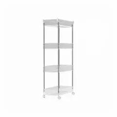 GENERICO - Carrito Laterales de 4 Niveles de 4 Ruedas en Acrilico