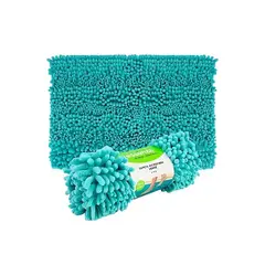 GENERICO - Pack2 Tapete para el Hogar Rectangular Microfibra Verde