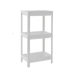 GENERICO - Pack2 Estante Plegable con 3 Niveles en Tono Blanco