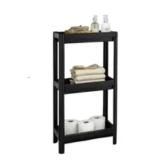 GENERICO - Pack2 Estante Plegable con 3 Niveles en Tono Negro