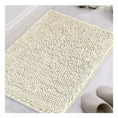 GENERICO - Pack12 Tapete para el Hogar Rectangular Microfibra Crema