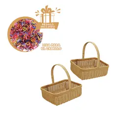 GENERICO - Canasto de Almacenaje en Forma Cuadrada Y+Ligas de Regalo