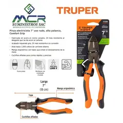TRUPER - ALICATE UNIVERSAL AISLADO 1000V 7” 18cm