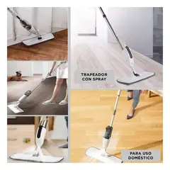 GENERICO - Trapeador con Spray para Casa Limpia en Color Blanco