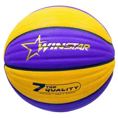 WINSTAR - Pelota de Basquet 710-1 Calidad Superior Amarillo con Morado 7