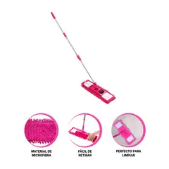 GENERICO - Pack12 Trapero de Secado de Pisos Fucsia Y+Regalo Stickers