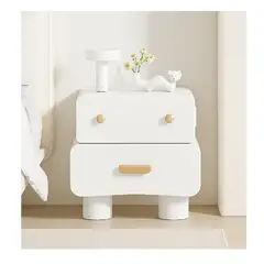 TU MESITA - Mesa Infantil de Noche Bob color Blanco 2 cajones