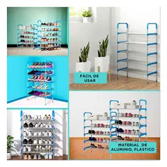 GENERICO - Pack4 Estanteria Vertical de 5 Celeste Y+Regalo Stickers