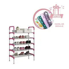 GENERICO - Zapatera Ahorradora de Espacio 5 N Rosado Y+Papel de Regalo