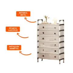 GENERICO - Pack6 Organizador de Casa Blanco Y+Papel de Regalo