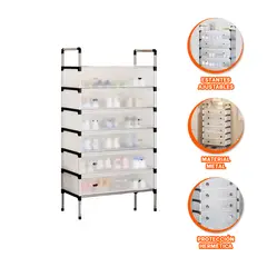 GENERICO - Pack6 Zapatera del Hogar Blanco Y+Regalo Stickers