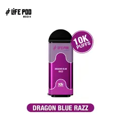 VAPE STATION - Repuesto Vape Life Pod Eco II 10000 Puffs - Sabor Dragon Blue Razz