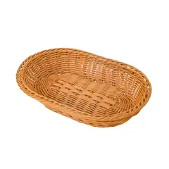 GENERICO - Cesta Ovalado de Plastico Tejido Multifuncional 35x25x7cm