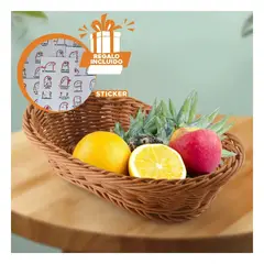 GENERICO - Cesta Decorativa de Almacenar de 35x25x7cm Y+Regalo Stickers