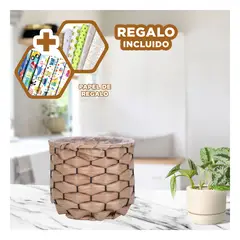 GENERICO - Pack12 Canasta Vintage para Casa 15x13cm Y+Papel de Regalo