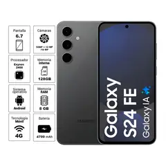 SAMSUNG - GALAXY S24 FE 8GB RAM 128GB NEGRO