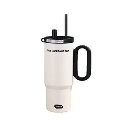 GENERICO - Vaso termico con filtrador y sorbete blanco