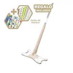 GENERICO - Pack12 Mopa Facil Uso en Color Beige Y+Papel de Regalo