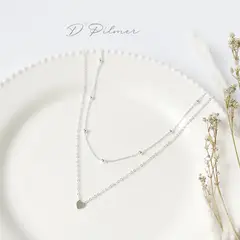 JOYERIA D'PILMER - GARGANTILLA DE PLATA DOBLE CORAZON