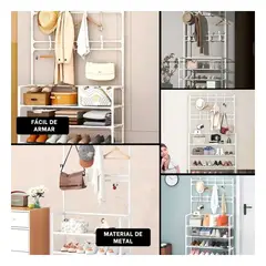 GENERICO - Pack4 Zapatera Moderna 5 N en Blanco Y+Regalo Stickers