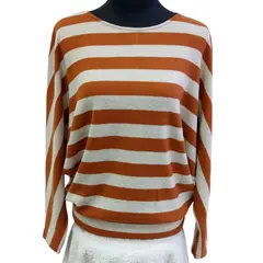 GENERICO - CHOMPA ANGORA A RAYAS MELISA MANGA MURCIELAGO - LACRE