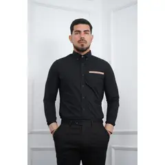 MEHIVIC - CAMISA DE HOMBRE SLIM FIT CON BOLSILLO ALGODON PREMIUM - DOBLE ESTILO