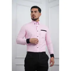 MEHIVIC - CAMISA DE HOMBRE SLIM FIT CON BOLSILLO ALGODON PREMIUM - DOBLE ESTILO