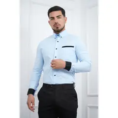 MEHIVIC - CAMISA DE HOMBRE SLIM FIT CON BOLSILLO ALGODON PREMIUM - DOBLE ESTILO