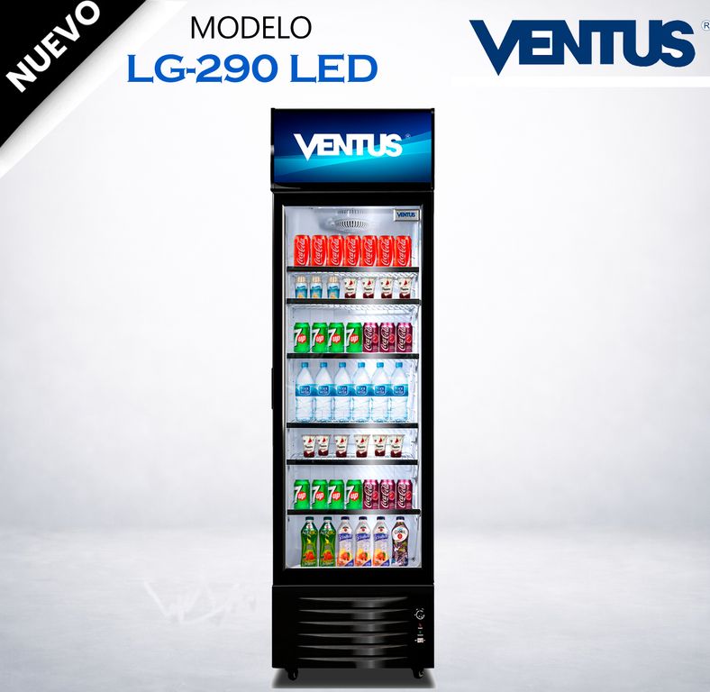 LG-290 LED - Exhibidor Vertical Visi-Cooler 1 Puerta 290Lt