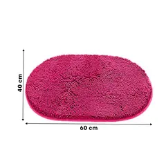 RYBIU IMPORT - Pack2 Tapete Ovalado de Microfibra de 40x60cm en Fucsia