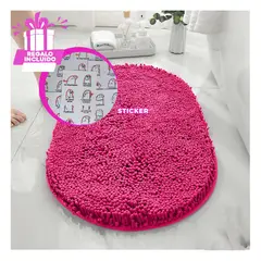 RYBIU IMPORT - Pack12 Alfombra de Ducha en Fucsia Y+Regalo Stickers