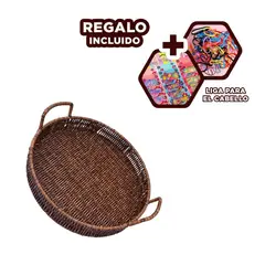 RYBIU IMPORT - Canasto de Almacenaje en Forma Circular Y+Ligas de Regalo