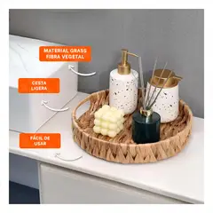 RYBIU IMPORT - Pack6 Organizador Funcional Tejida de Color Mostaza