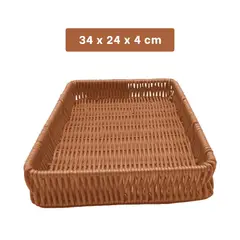 RYBIU IMPORT - Pack2 Cesta Plastificado de 34x24x4cm Y+Papel de Regalo