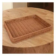 RYBIU IMPORT - Pack12 Canasta Amplia Rectangular de Alimentos 34x24x4cm