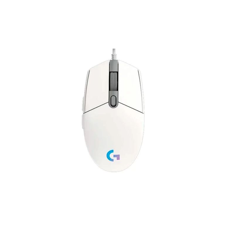 MOUSE G203 LIGHTSYNC OPTICAL 8000 DPI RGB CON CABLE BLANCO