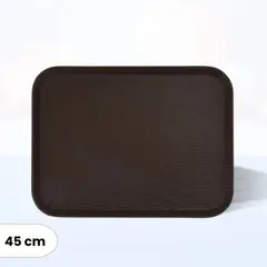 ICHIMATSU - Azafate Antideslizante Cuadrado 45 cm Marron