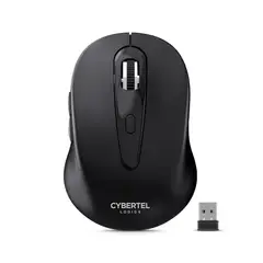 CYBERTEL - Mouse Oficina Inalámbrico 6B 1600DPI Negro Logig 6 CYB M307