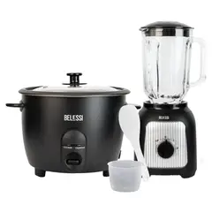 BELESSI - Combo x2: Olla Arrocera + Licuadora 2 velocidades 500W
