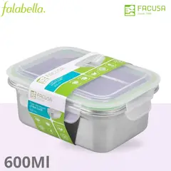 FACUSA - Taper de Acero Inoxidable Rectangular De 600Ml -